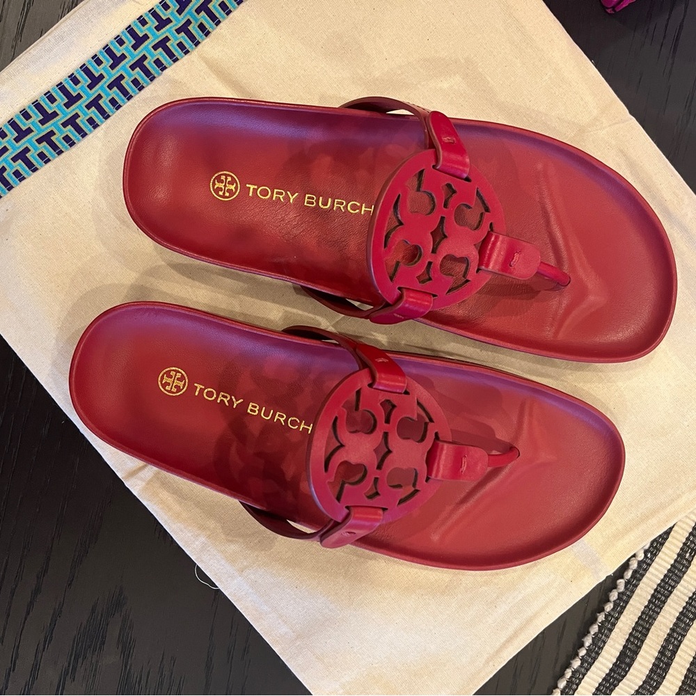 BRAND NEW Tory Burch Miller Cloud Calf Leather Sandals